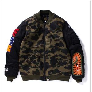 Designed Inspired BAPE Camo Bomber Jacket